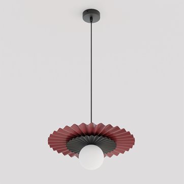 Lampa wisząca UMBRA 1 BURGUNDY BLACK nowoczesna metal