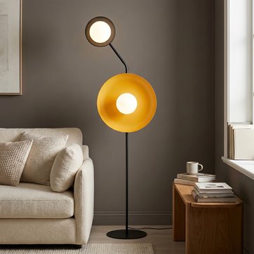 Lampa podłogowa KISS LP2 BL ORANGE nowoczesna, pomarańczowa