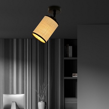 Lampa sufitowa YOGA 1 BLACK nowoczesna, boho, rattan