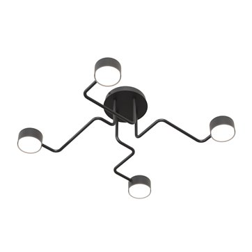 Lampa sufitowa KURAGE 4 BL BLACK plafon, czarna, metal, loft