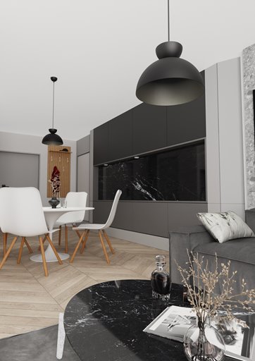 Lampa wisząca LUNARO 1S BL BLACK loft, czarna, metal