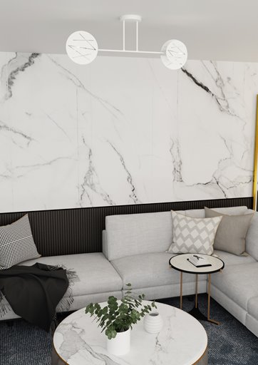 Lampa sufitowa FRICK 2 WH nowoczesna, biała, metal