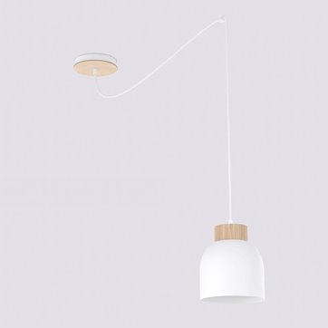 Lampa wisząca KRU 1 WHITE nowoczesna, biała, metal, pająk