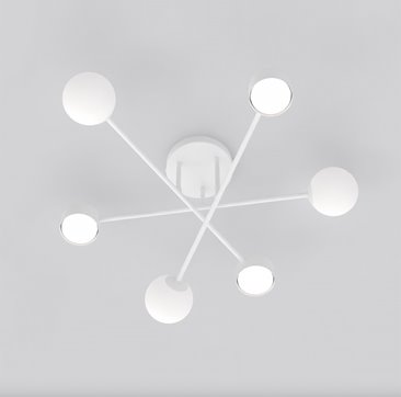 Lampa sufitowa HOLON 6 WHITE plafon, biała, metal