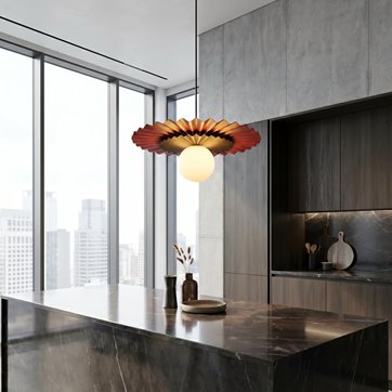 Lampa wisząca UMBRA 1 ORANGE BLACK nowoczesna pomarańczowa