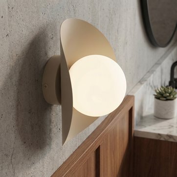 Kinkiet FIERO M K1 MOKKA nowoczesny, beżowy, metal