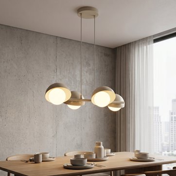 Lampa wisząca BOOM 4 MOKKA nowoczesna, beżowa, metal