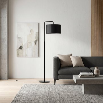 Lampa podłogowa TRAPO LP1 BL BLACK abażur czarny