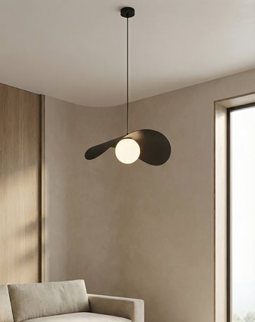 Lampa wisząca RITUAL 1L BLACK nowoczesna, czarna, metal