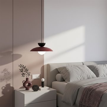 Lampa wisząca MULAN 1 BURGUND BL nowoczesna, metal