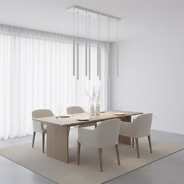 Lampa wisząca SELTER 9 GRAY glamour, sople, szara