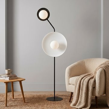 Lampa podłogowa KISS LP2 BL WHITE nowoczesna, biała, metal