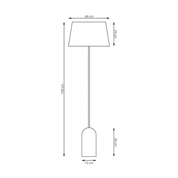 Lampa podłogowa PEARL LP1 BEIGE abażur, beż, klasyczna