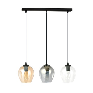 Lampa wisząca ISTAR 3 BL MIX loft klosze kolor mix czarna