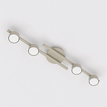 Lampa sufitowa FRAGMENT 4 MOKKA loft, beżowa, metal