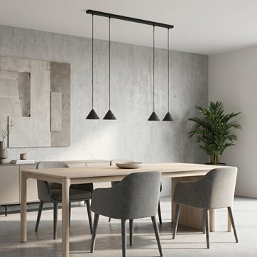 Lampa wisząca ELIT 4 BLACK minimalistyczna, czarny