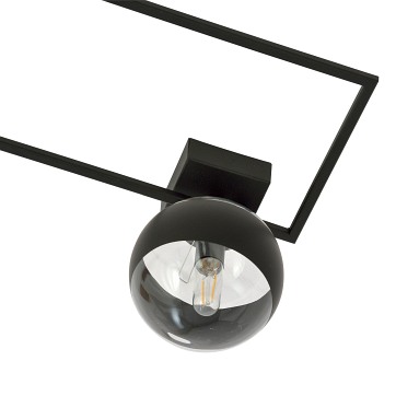 Lampa sufitowa IMAGO 1A BLACK/STRIPE loft, klosz, czarna