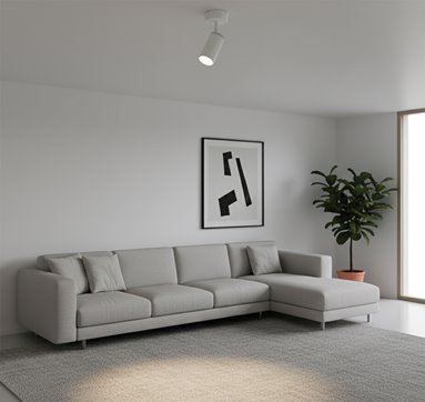 Lampa sufitowa HERA 1 WHITE tuby metal spot biała