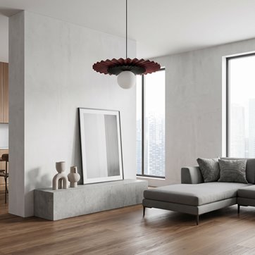 Lampa wisząca UMBRA 1 BURGUNDY BLACK nowoczesna metal