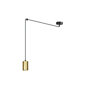 Lampa wisząca TRAKER 1 BL/GOLD nowoczesna pająk czarno/złota