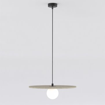 Lampa wisząca CALMA 1 BEIGE nowoczesna, beżowa, filc