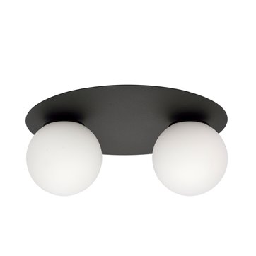 Lampa sufitowa SOLAR 2 BLACK/OPAL nowoczesna czarna/biała