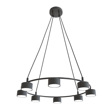 Lampa wisząca STARLIT 8 BL loft, nowoczesna, czarna