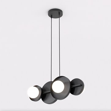 Lampa wisząca MODEL 4 BLACK loft, czarna, metal