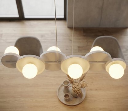 Lampa wisząca MODEL 6 BL WHITE loft, biała, metal