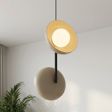 Lampa sufitowa VANILA 2 BL MOKKA loft, beżowa, metal