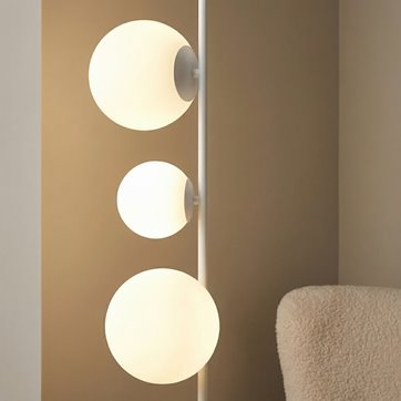 Lampa podłogowa ETNO LP4 BL WHITE nowoczesna, biała, metal