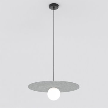 Lampa wisząca CALMA 1 GRAY nowoczesna, szara, filc