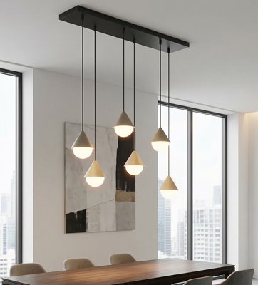 Lampa wisząca GIRO 6 BL MOKKA nowoczesna, beżowa, metal