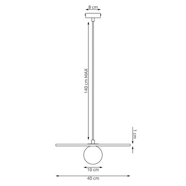 Lampa wisząca CALMA 1 BEIGE nowoczesna, beżowa, filc