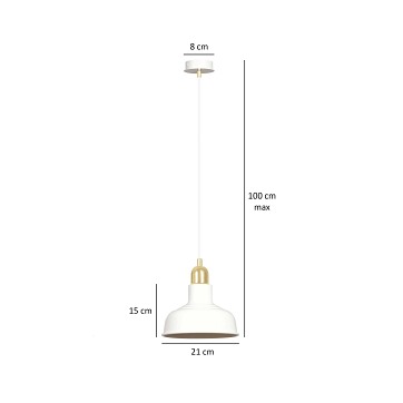Lampa wisząca IBOR 1 WHITE wyjątkowa regulowana biało/złota