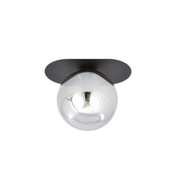 Lampa sufitowa PLAZA 1 BL/GRAFIT plafon klosze czarna/grafit