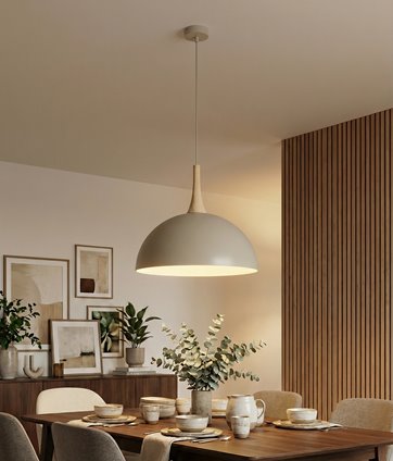 Lampa wisząca NAUTICA 1L MOKKA nowoczesna, beżowa, metal