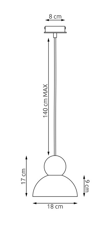 Lampa wisząca KAKI 1S BLACK nowoczesna, czarna, metal drewno