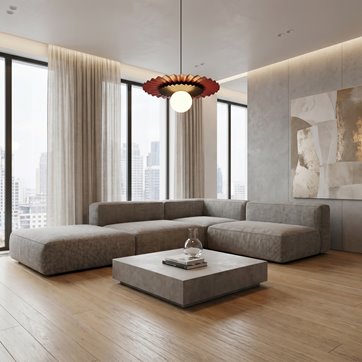 Lampa wisząca UMBRA 1 BURGUNDY BLACK nowoczesna metal