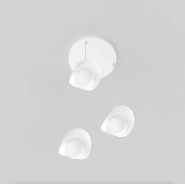 Lampa wisząca RITUAL 3 PREM WHITE nowoczesna, biała, metal