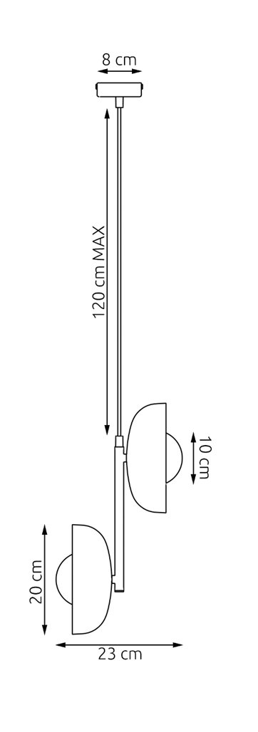 Lampa sufitowa VANILA 2 BL GRAY loft, szara, metal