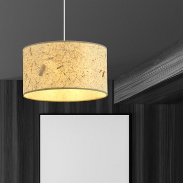 Lampa wisząca ASTON 1 CORK wyjątkowa, duży abażur, korek