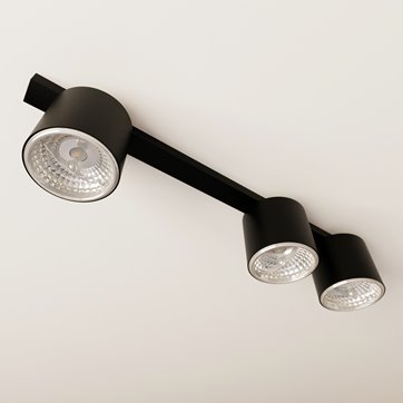 Lampa sufitowa NANO 3 BLACK nowoczesna, listwa, czarny