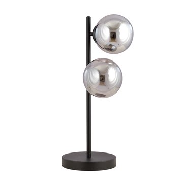 Lampka nocna ROSSI LN2 GRAFIT klosz grafit, czarna