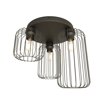 Lampa sufitowa BARN 3PREM BL loft nowoczesna plafon czarna