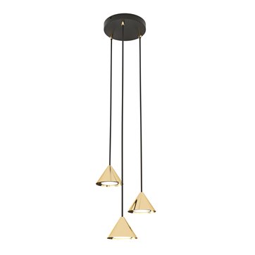 Lampa wisząca ELIT 3 PREMIUM GOLD nowoczesna, złoty, salon