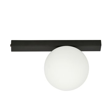 Lampa sufitowa FIT 1 BL/OPAL plafon nowoczesna czarna/biała