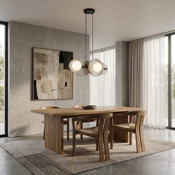 Lampa wisząca MODEL 4 BL GRAY loft, szara, metal