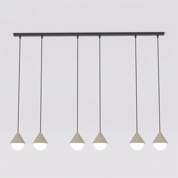 Lampa wisząca GIRO 6 PREM MOKKA nowoczesna, beżowa, metal