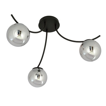 Lampa sufitowa BOSTON 3 BLACK/GRAFIT klosz czarna/grafit